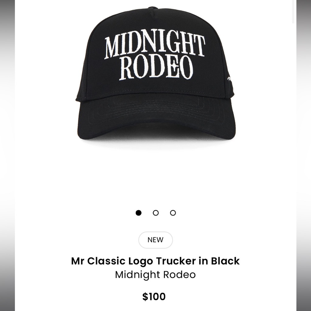 Mr Classic Logo Trucker in Black. Midnight Rodeo